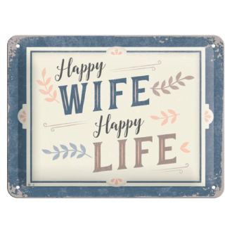 happy wife happy life metalni znak ishop online prodaja